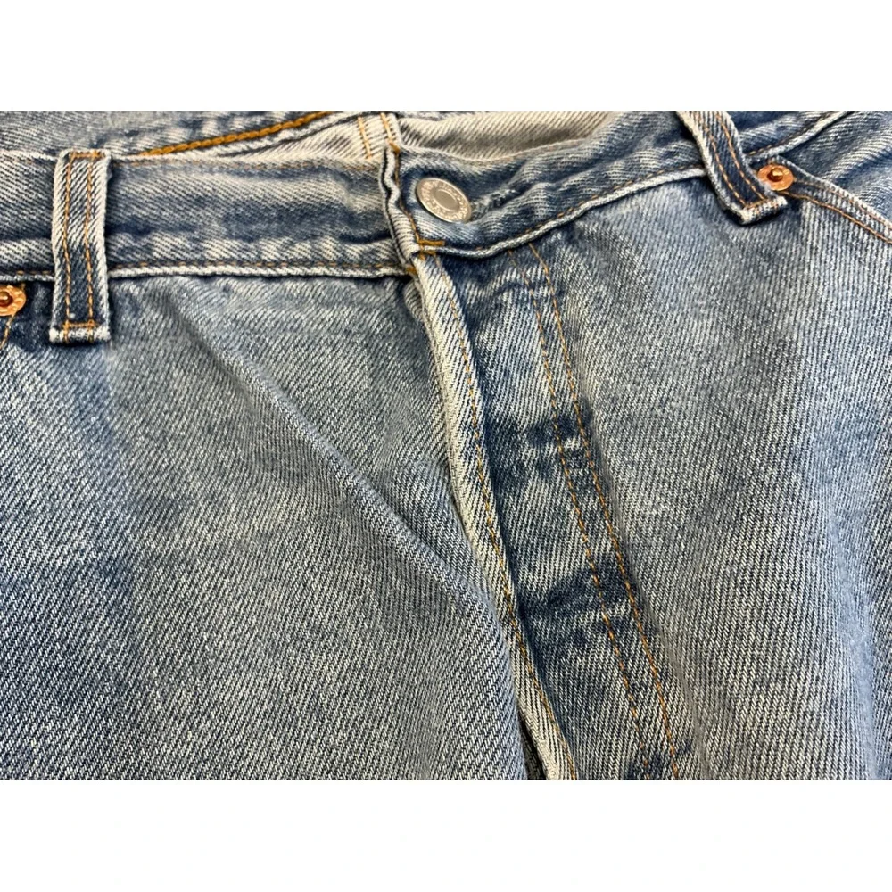 Levi's Y2K 501 Original Fit Button Fly Straight Leg Jeans Light Wash 38x32 Denim